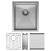 Fienza Hana Single Kitchen Sink Kit Top/Undermount Stainless Steel - 27L